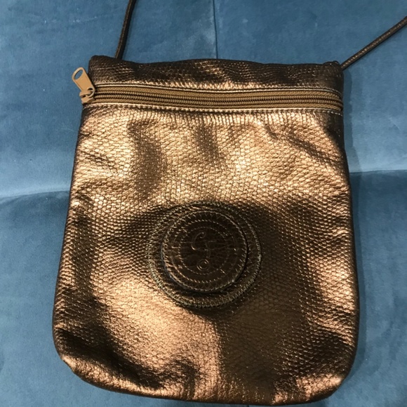 Carlos Falchi Gold Mini Bag with Shimmery Texture - Picture 3 of 3